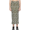 RABANNE PACO RABANNE SILVER FLORAL LONG SKIRT