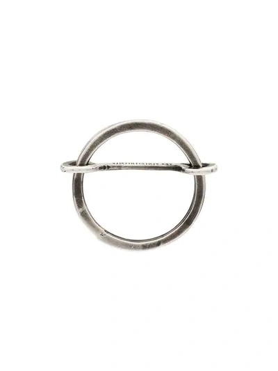 Ann Demeulemeester Double Circle Earring In Grey