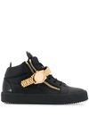 GIUSEPPE ZANOTTI GIUSEPPE ZANOTTI GZXCOWAN高帮板鞋 - 黑色