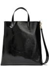 ANYA HINDMARCH PERFORATED WINK CRINKLED PATENT-LEATHER TOTE,3074457345620415677