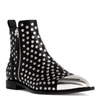 ALEXANDER MCQUEEN BLACK LEATHER STUDDED ANKLE BOOTS,AM14512S