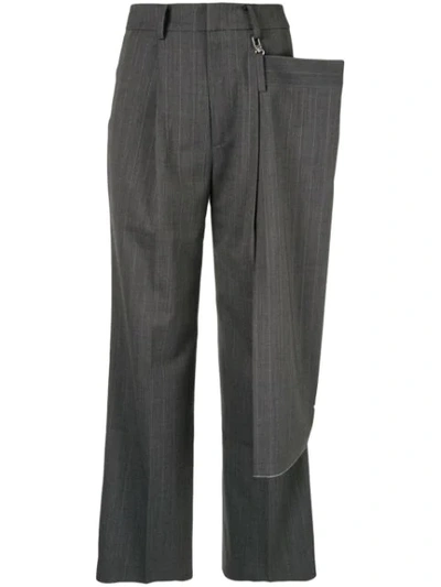 Ader Error Pinstriped Trousers In Grey