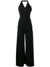 STELLA MCCARTNEY STELLA MCCARTNEY WRAP HALTERNECK JUMPSUIT - BLACK