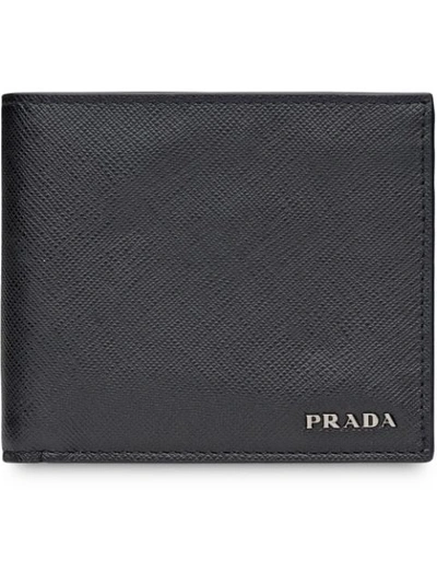Prada Open Fold Wallet In Black
