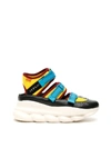 VERSACE CHAIN REACTION CUT-OUT SNEAKERS,10903213