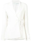 Off-white Wrap-around Blazer In White