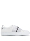 GIVENCHY GIVENCHY LOGO WRAP LOW TOP SNEAKERS - WHITE