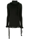 LOEWE LOEWE TASSEL EMBELLISHED JUMPER - BLACK