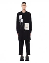 YOHJI YAMAMOTO YOHJI YAMAMOTO BLACK PATCHED SHIRT,HH-B58-293-1