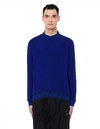 HAIDER ACKERMANN HAIDER ACKERMANN BLUE SILK SWEATSHIRT,193-3803-100-044