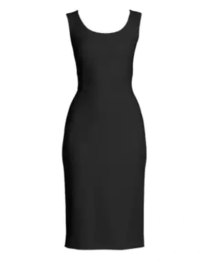 Dolce & Gabbana Stretch-cady Sheath Dress In Black