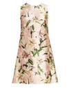DOLCE & GABBANA Floral Silk A-Line Dress