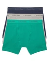 Calvin Klein Cotton Stretch Boxer Briefs, Pack Of 3 In Ghost Gray/tourney/indigo