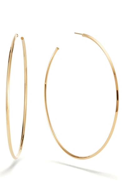 Lana Hollow 14k Gold Skinny Hoop Earrings