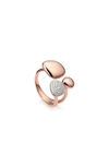 Monica Vinader Nura 18k Rose Gold Pebble Cluster Diamond Ring
