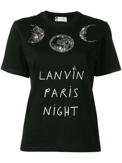 Lanvin Paris Night印花t恤 - 黑色 In Black/white