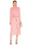 GIVENCHY GIVENCHY PLEATED LONG DRESS IN PINK,GIVE-WD101
