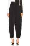 GIVENCHY GIVENCHY HIGH WAIST LARGE FIT PANT IN BLACK,GIVE-WP36
