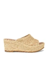 Carrie Forbes Karim Woven Raffia Wedge Sandals In Neutrals ModeSens
