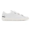 MONCLER GENIUS 7 MONCLER FRAGMENT HIROSHI FUJIWARA WHITE LEATHER SNEAKERS