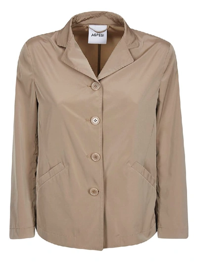 Aspesi Buttoned Jacket In Brown