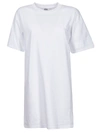 Gcds Embroidered Logo T-shirt Dress In White