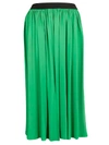 Msgm Pleated Maxi Skirt In Green