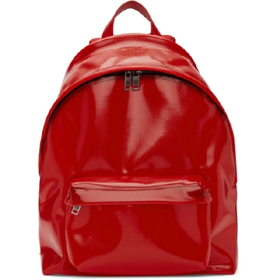 Givenchy Men's Transparent Plastic Backpack In Red