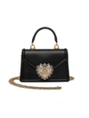 Dolce & Gabbana Women's Devotion Leather Top Handle Bag In Black