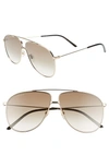 GUCCI 63MM OVERSIZE GRADIENT AVIATOR SUNGLASSES,GG0440S006M