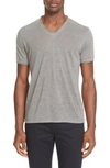 JOHN VARVATOS V-NECK LINEN T-SHIRT,K736N4-QL6