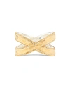 ANNA BECK HAMMERED CROSS RING IN 18K GOLD-PLATED STERLING SILVER,4226R-GLD