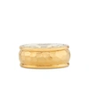 ANNA BECK HAMMERED CIGAR RING IN 18K GOLD-PLATED STERLING SILVER,4288R-GLD