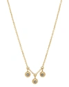 ANNA BECK TRIPLE STATION NECKLACE IN 18K GOLD-PLATED STERLING SILVER, 16,4197N-GLB