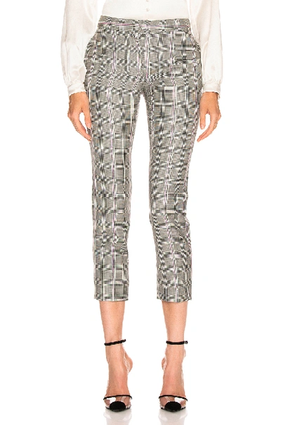 Alexander Mcqueen Prince Of Wales Pant In Black & White