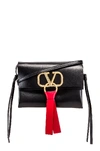 VALENTINO GARAVANI VALENTINO VRING CROSSBODY BAG IN BLACK,VENT-WY410