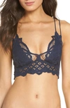 Free People Intimately Fp Adella Longline Bralette In Navy