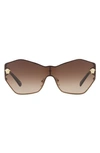 Versace Gradient Shield Sunglasses In Light Dark Brown Gradient
