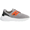 Hogan Men's Shoes Suede Trainers Sneakers Active One In Grey
