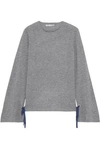 AUTUMN CASHMERE BOW-DETAILED CASHMERE SWEATER,3074457345620525220