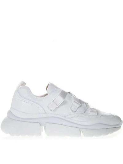 Chloé Sonnie White Leather & Suede Trainers