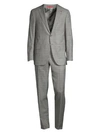 ISAIA Abito Wool & Silk Plaid Single-Breasted Suit