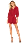 NILI LOTAN NILI LOTAN ARIANA ROMPER IN RED.,NILR-WR1