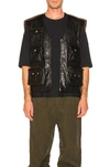 Y/PROJECT FAUX LEATHER HUNTING VEST,YPRF-MO17