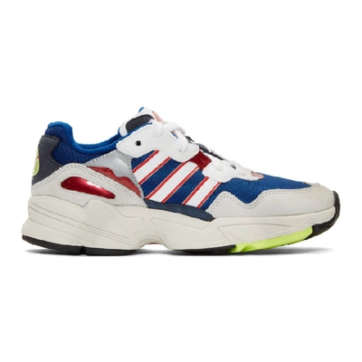 Adidas Originals Yung-96 Mesh, Faux Suede, Nubuck And Leather Sneakers In Blue