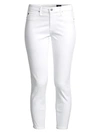 AG Prima Sateen Mid-Rise Crop Cigarette Pants