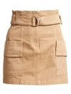 A.L.C Mia Belted Stretch Cotton Mini Skirt