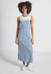 CURRENT ELLIOTT THE PERFECT MUSCLE TEE DRESS,19-2-005315-DR03467_BLUE STRIPE WIT