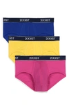 2(x)ist 3- Pack Contour Pouch Briefs In Black/ Charcoal/ Poppy Red