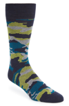 Cole Haan Camouflage-print Socks In Blue Marine